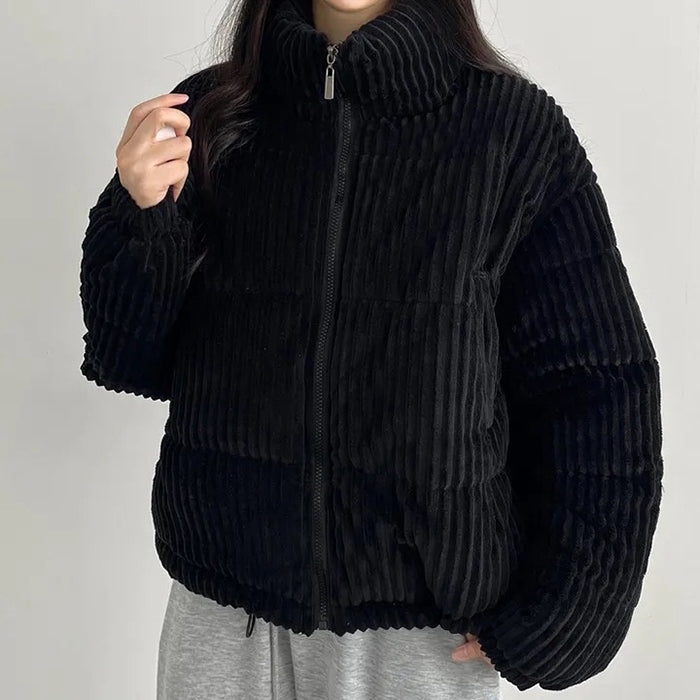 corduroy puffer jacket