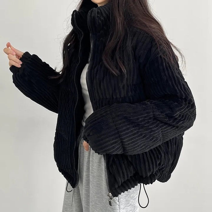 corduroy puffer jacket