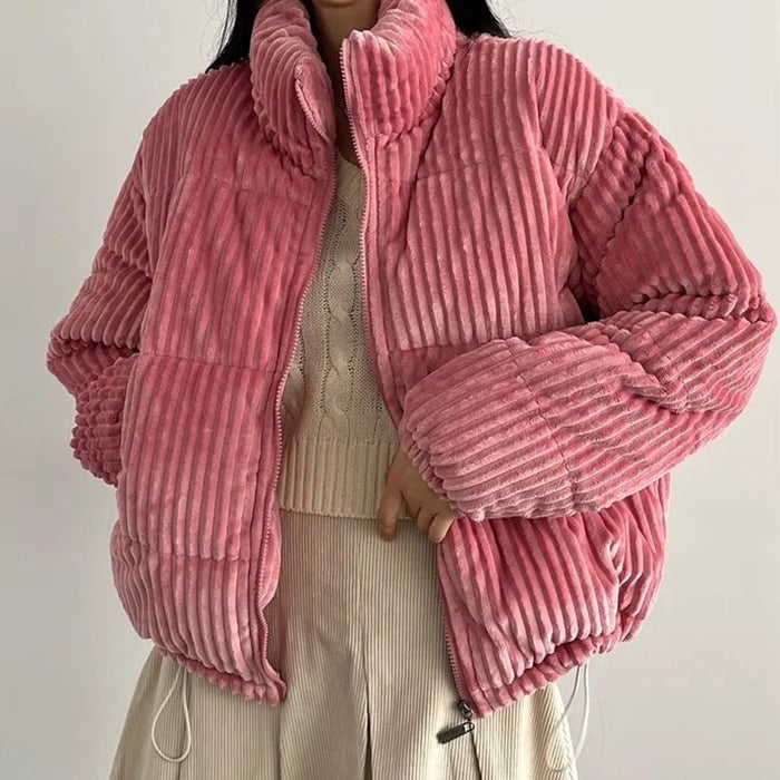 corduroy puffer jacket