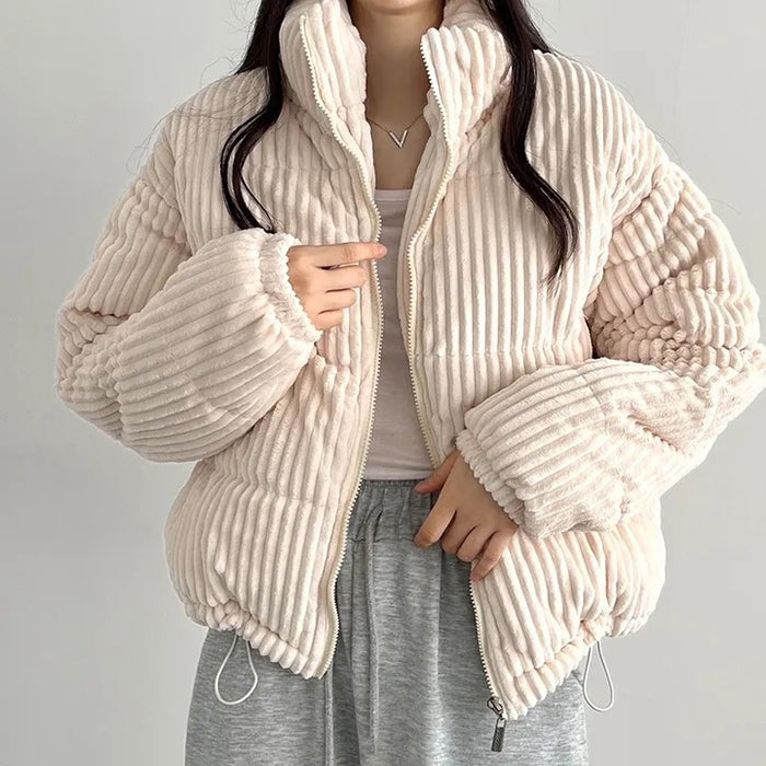 corduroy puffer jacket
