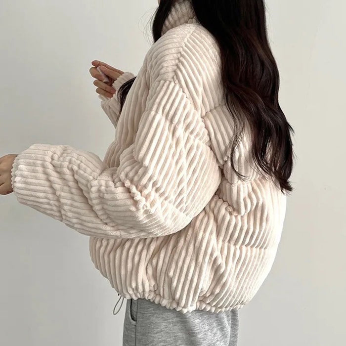 corduroy puffer jacket