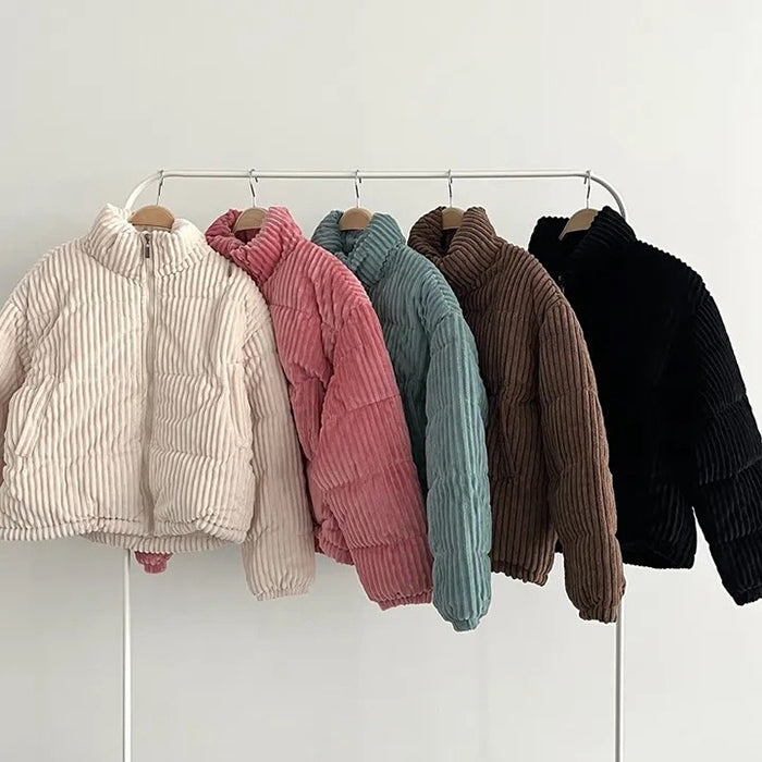corduroy puffer jacket