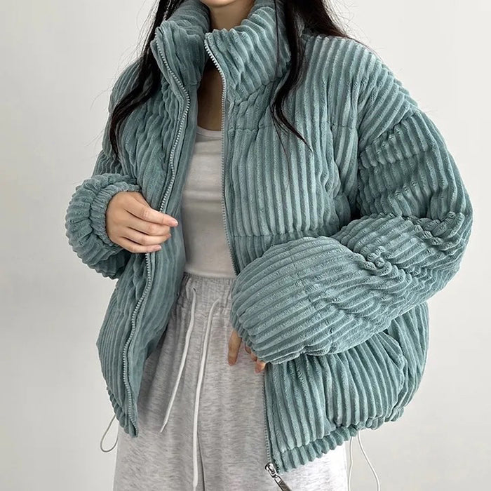 corduroy puffer jacket