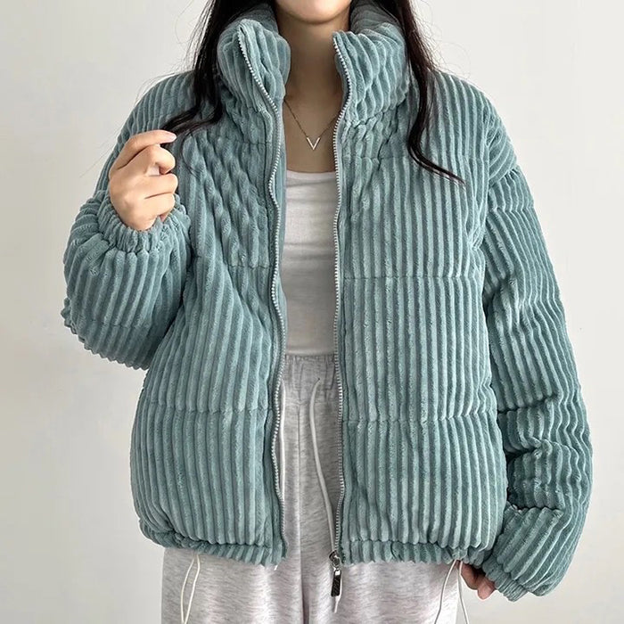 corduroy puffer jacket
