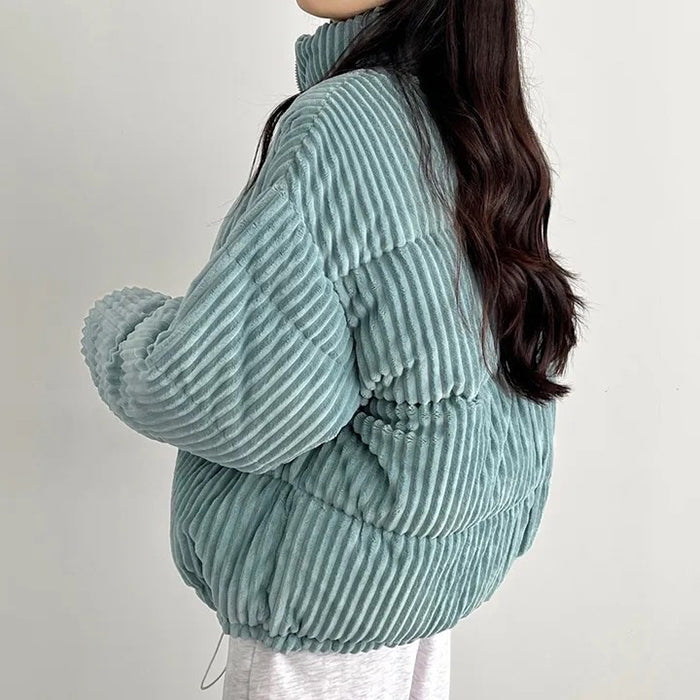 corduroy puffer jacket