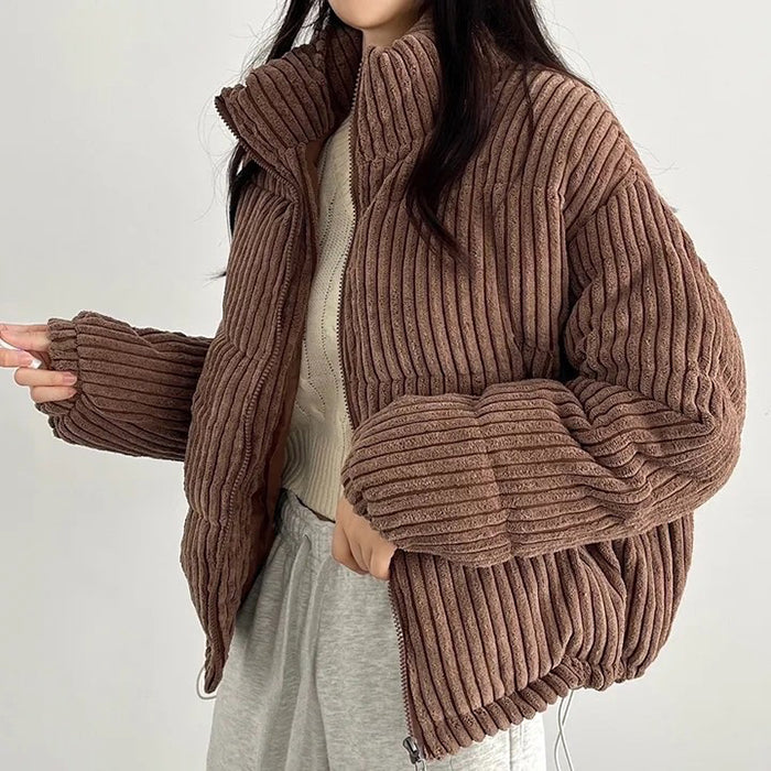 corduroy puffer jacket