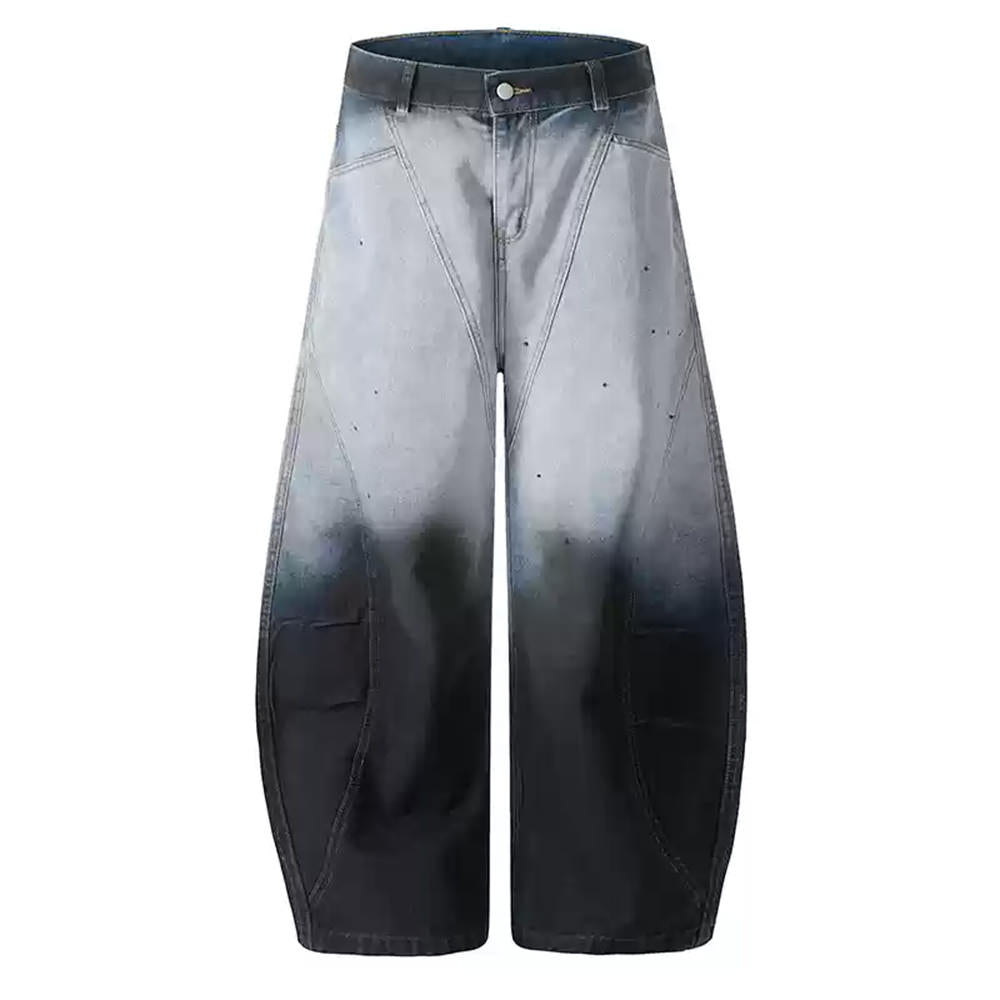 faded gradient baggy jeans