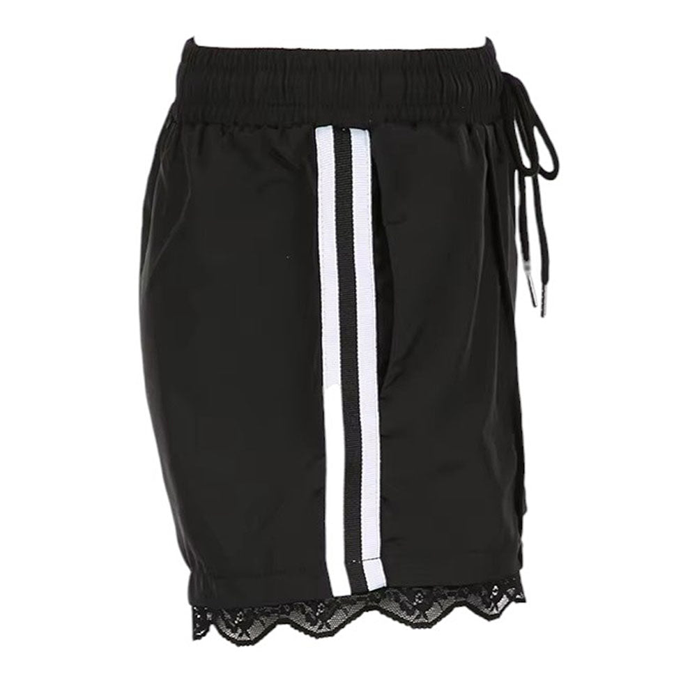 blokette side stripe lace shorts
