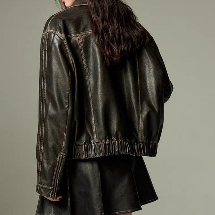 y2k bow motorcycle jacket